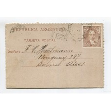 ARGENTINA ENTERO POSTAL GJ CAP-03 CARTA KIDD USADA MARCA CLASIFICACION 23 U$ 50